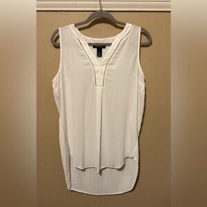 White Sleeveless White House Black Market Blouse